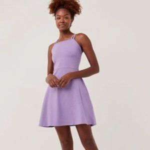 Pact Fit and Flare Strappy Lavender Dress
